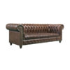 CHESTER 12 COUCH VINTAGE COFFEE BROWN SLANT
